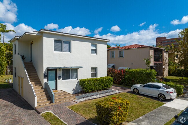 Stucco homes are common in Southeast Gables.