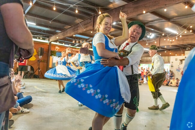 German Park features performances by the German Park Trachtengruppe dancers.