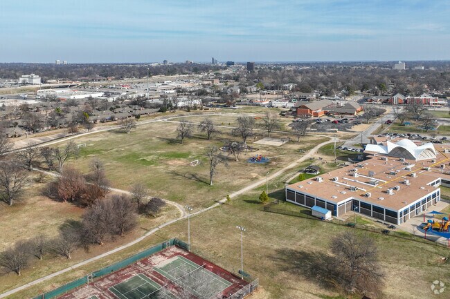 Eisenhower International Elementary School provides students acres of space to run and play.