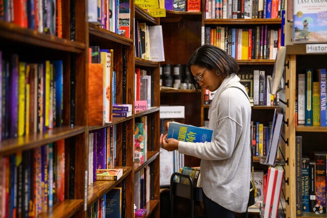 Check out the bookstore at Busboys and Poets in Fairlington.