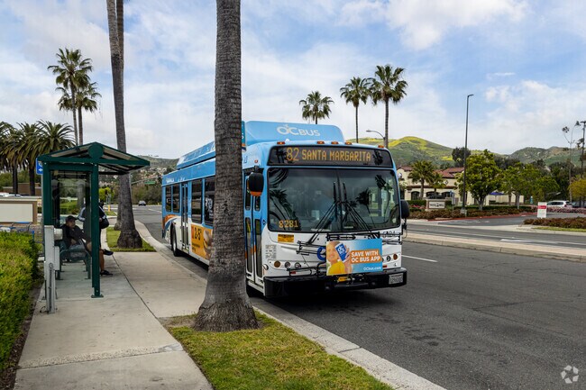 Hop on a local OCTA bus at a stop in Foothill Ranch.