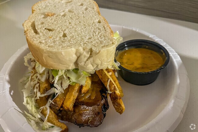 Enjoy a roast beef and cheddar from Primanti Bros. near Ohioville.