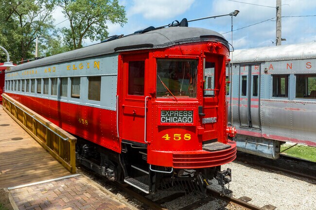 The trolley museum in South Elgin acts a fun bit of history to Whispering Trail kids and adults.