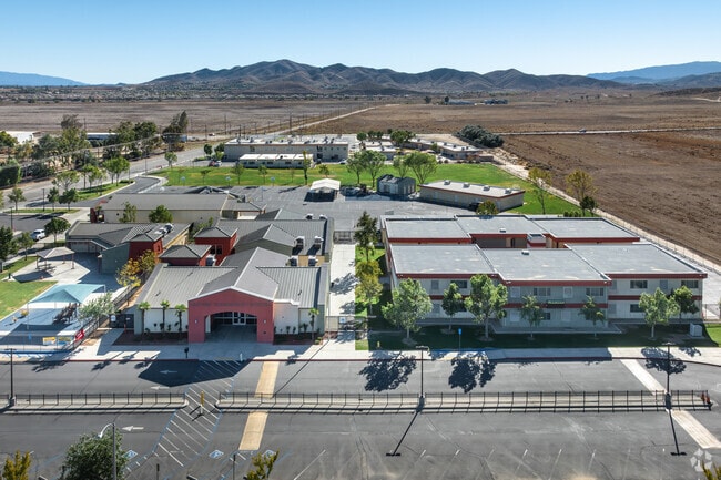 Beautiful view of the open space surrounding Railway Elementary School in Perris.