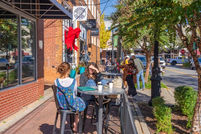 Downtown Canton offers a variety of restaurants with outdoor seating.