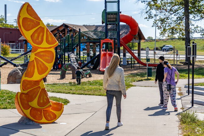 Summit Park has a great playground for the kids to climb around on while you hit the trails.