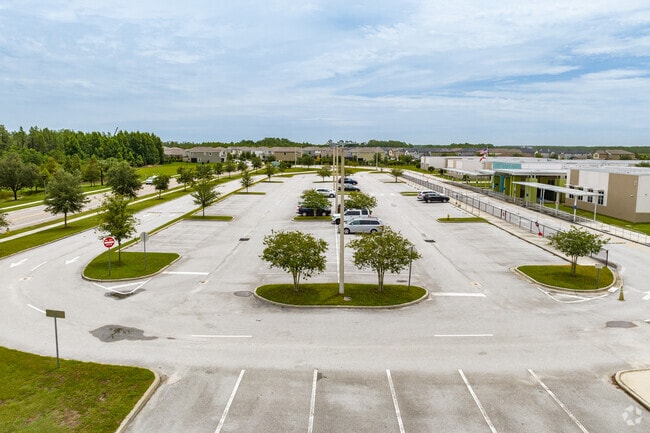 The parking lot at Bexley Elementary in Land O Lakes is a good size for staff and visitors.