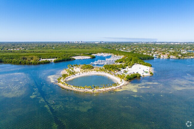 The West Mathesson Park offers an atoll pool with a beach, marina, hiking trails and more.