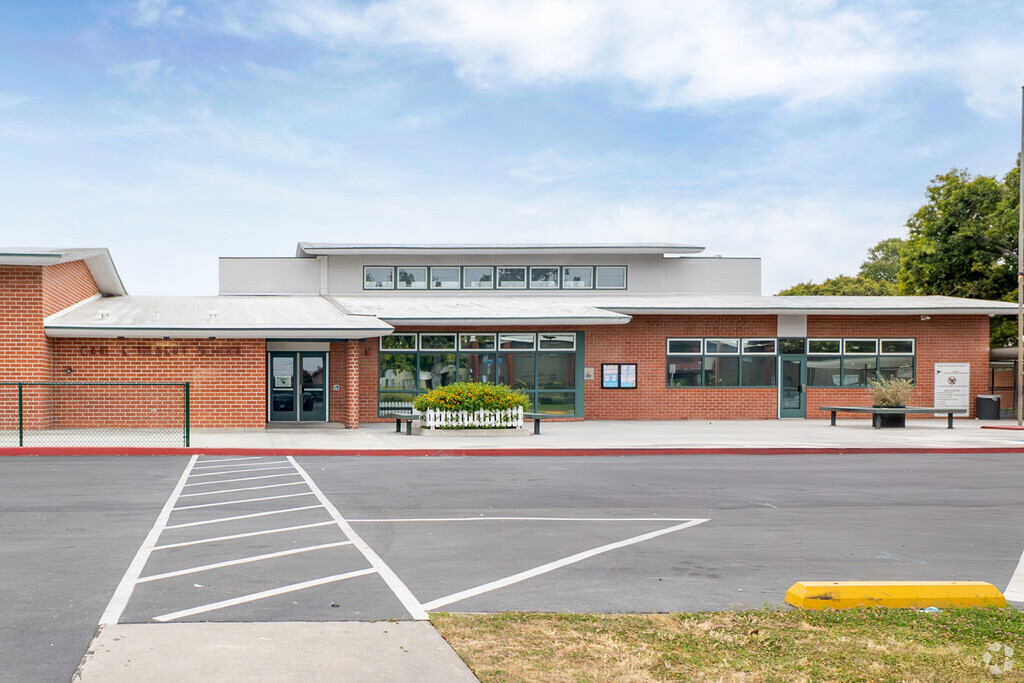 Entrance to Carl E. Gilbert Elementary School.