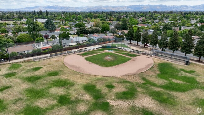 aerial of baseball field