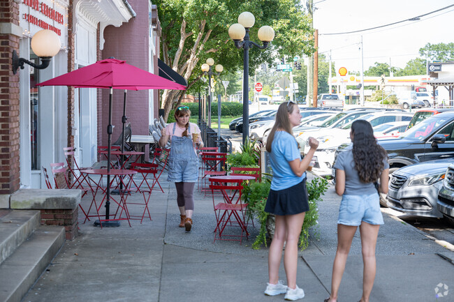 Locally owned retail shops line the streets near Berkley Hills.