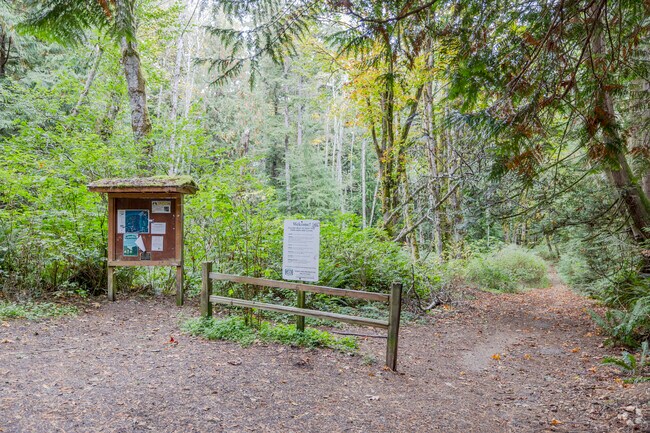 Anderson Landing Preserve trail head in Olympic View WA.