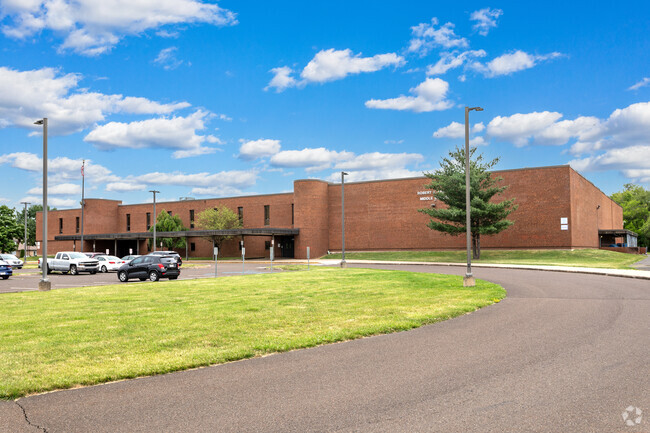 Alternate building view of Robert K Shafer Middle School in Bensalem.