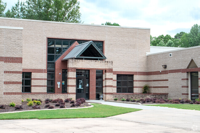 Main entrance to Pinckneyville Middle School in Peachtree Corners, Norcross GA