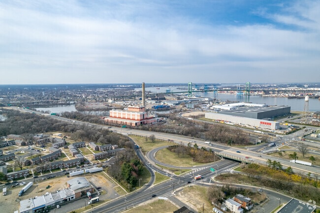 Morgan Village is close to the Walt Whitman Bridge and industrial areas by the Delaware River.