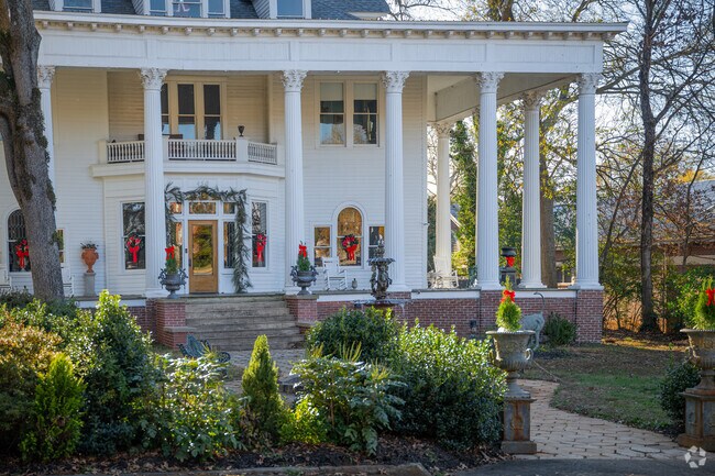 Nestled amid the charming streets of Downtown Commerce, several exquisite Antebellum-style homes still stand proudly, showcasing their timeless architectural elegance and rich historical significance.