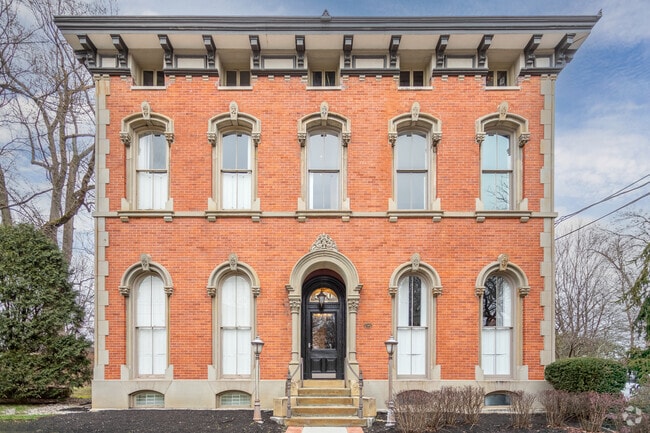 Prospective buyers in Licking Riverside can find brick Italianate mansions.