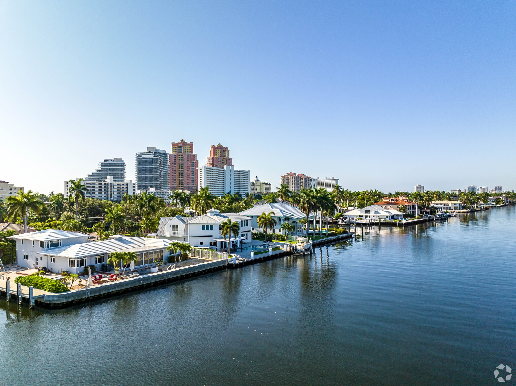 Dolphin Isles is surrounded by the Intracoastal, lush greenery, and the ocean on the other side.