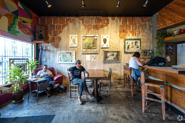 Enjoy a hot cup of freshly brewed coffee at St. Coffee near Saint Claude.