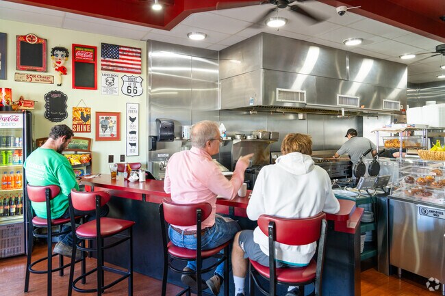 Bridgeport residents love sitting at the counter for breakfast at 4th Street Cafe.