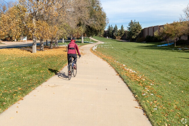 Take a ride down the paved path that goes through The Mesa neighborhood.