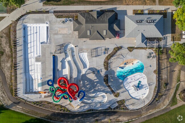 Soldiers Memorial Field Park has a waterpark to enjoy with family during the summer months.