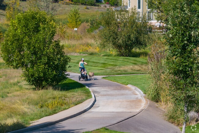 Walk, bike, or jog down Piney Creek Trail, which runs through Creekside Park The Farm-Arapahoe.