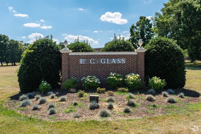 The E.C Glass High School sign.