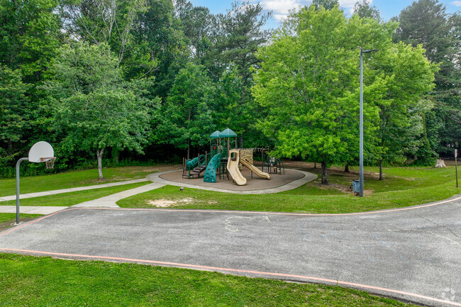 Students of Russell Elementary have fun outdoors on the school's recreation areas.