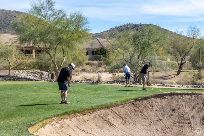 Get in some golf practice at McDowell Mountain Golf Club in McDowell Mountain Ranch.