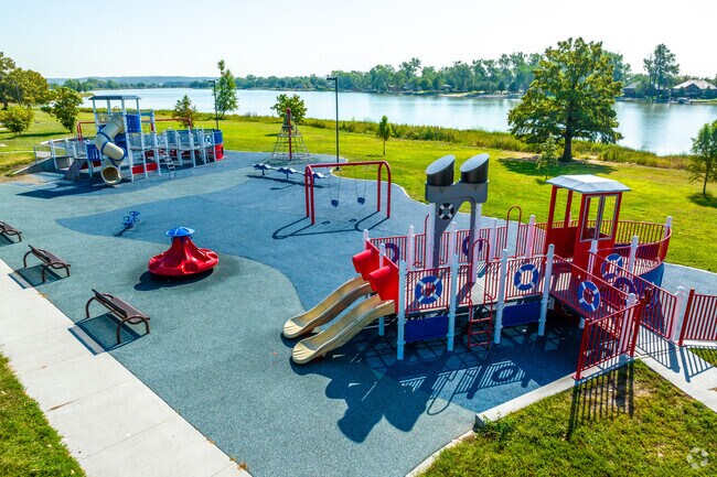 Carter Lake’s modern playground is a highlight of Levi Carter Park.