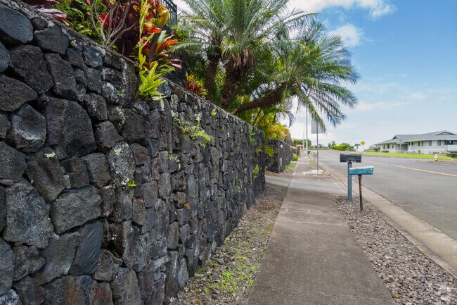 Many hillside homes have ornate rock terraces.