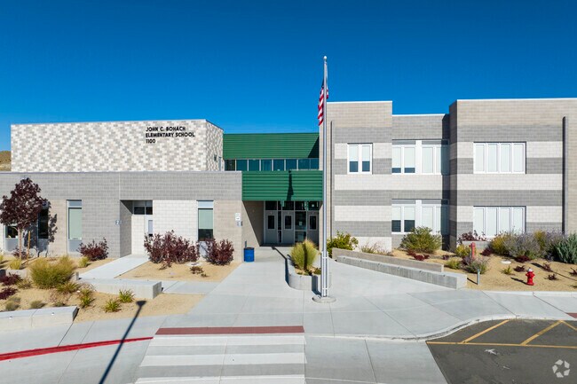 The front entrance to Bohach Elementary School in Sparks, NV.