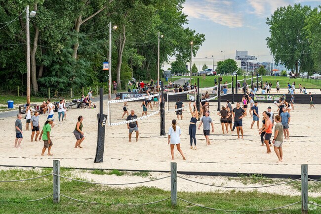 Wendy Park, near Warehouse District, has several volleyball courts that host summer leagues.