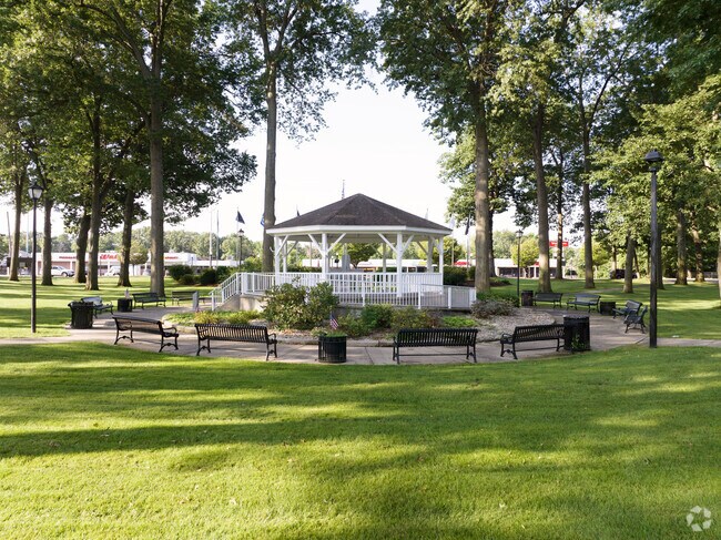Memorial Park, in the heart of downtown Ludlow, has a lovely gazebo.