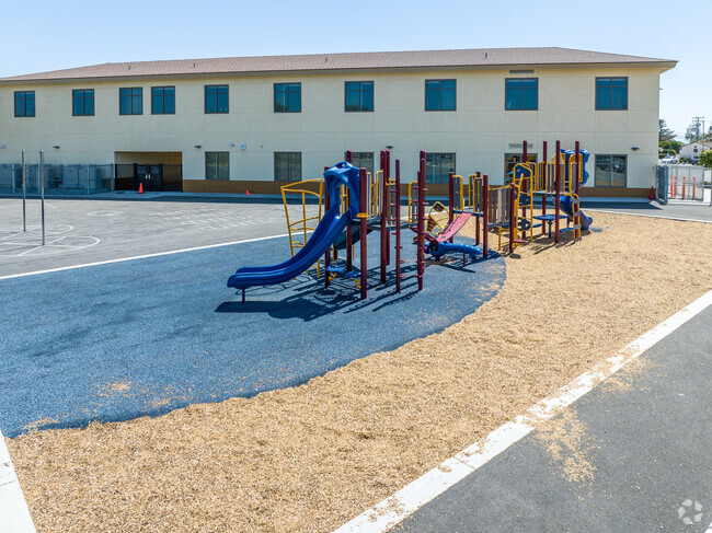 There is a playground for students of Elm Street Elementary School in Cal-Gisler.