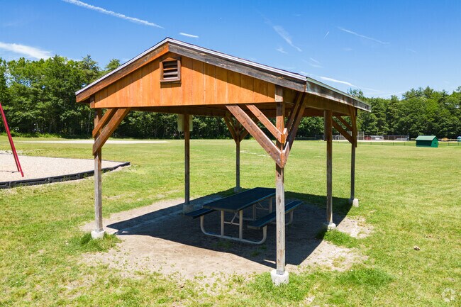 Covered picnic area at the Village Elementary School.