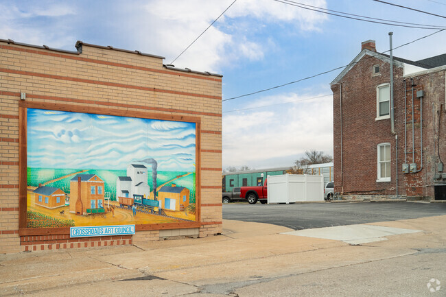 A painting by the Crossroads Art Council depicts Wentzville as it was long ago.