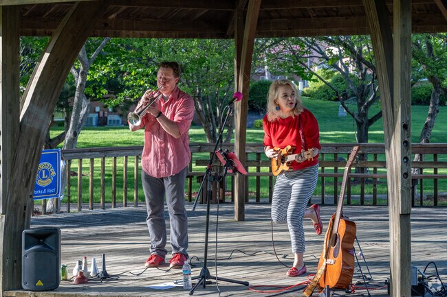Musicians perform their craft for the neighborhood at New Brighton's Summer Concert Series.