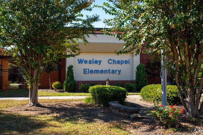Wesley Chapel Elementary School provides education in the neighborhoods of Union County.