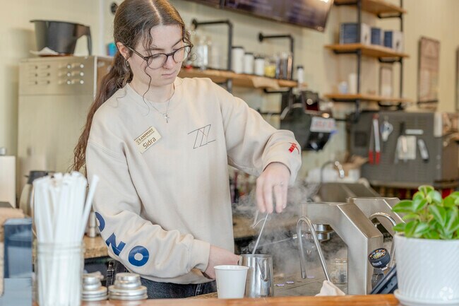 The baristas at Lamppost Coffee know how to make a great latte!