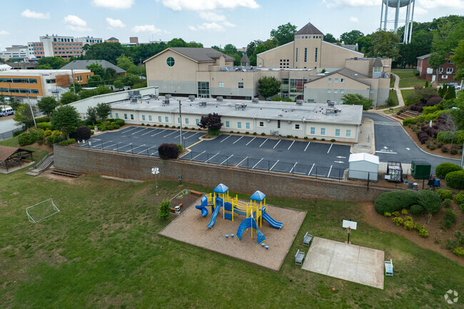 The playground and other school buildings in Marietta, GA.