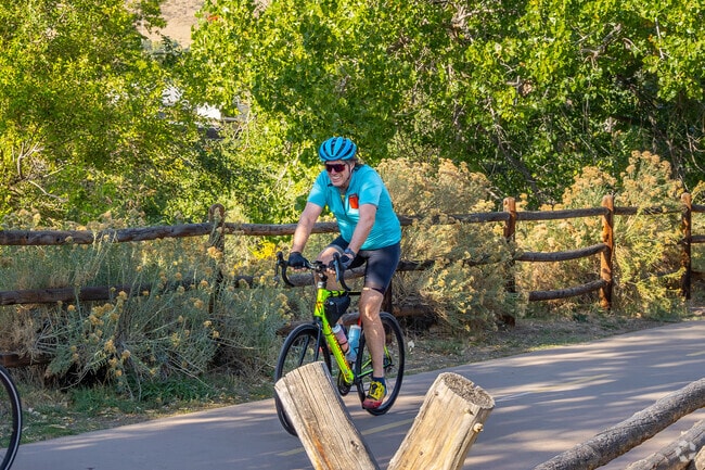 Cyclists love the Clear Creek Trail that spans miles through Downtown Golden.