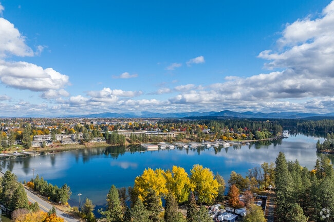 South Shore offers beautiful views over the Spokane river.