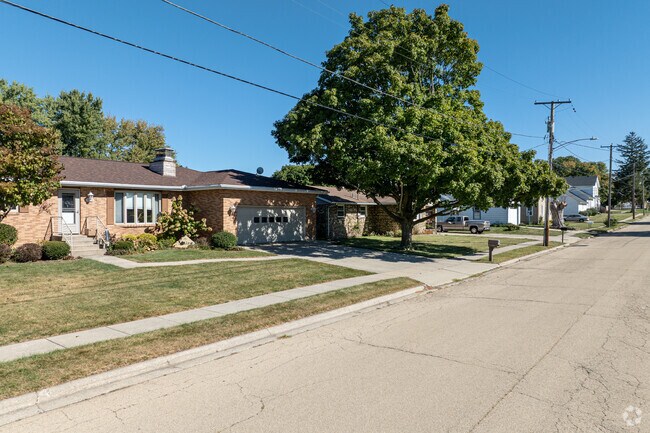 Residential streets in Ashton reflect small-town charm and well-kept yards.