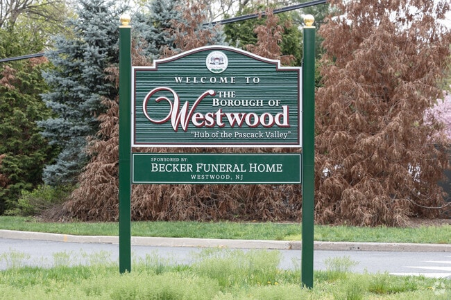 Westwood sits 12 minutes south of the New York border in Bergen County.