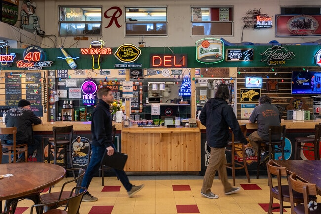 John's Market place offers a delicious burger as well as a wide variety of beers and wine.