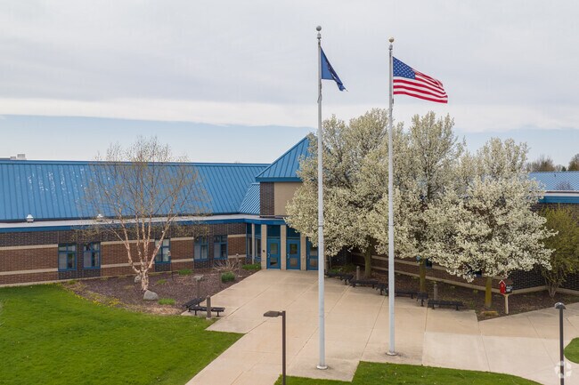 Entrance to Endeavor Elementary school in Bailey's Grove, Kentwood, MI.