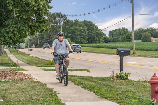 Bloomington features nicely maintained sidewalks for bikers and runners to enjoy.