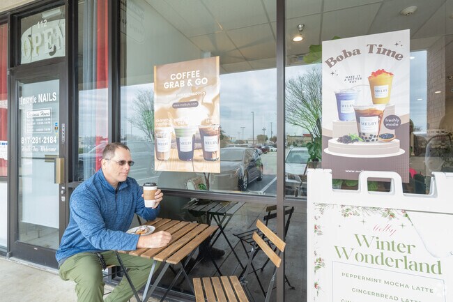 Melby's is one of many cafe's in the Watauga City district where you can enjoy fresh baked goods.